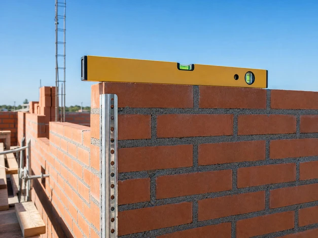 Chantier extérieur d'une villa contemporaine en cours de rénovation, façade bicolore blanc et noir, toiture ardoise avec lucarnes, balcons à garde-corps métalliques ajourés